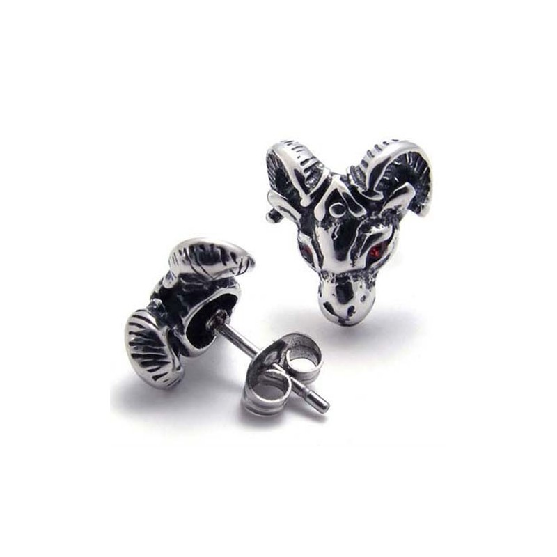 Rode Diamanten Schapen Titanium Oorbellen Rode Diamanten Schapen Titanium Oorbellen