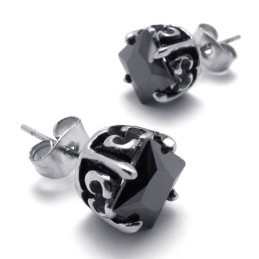 Diamanten Titanium Oorbellen