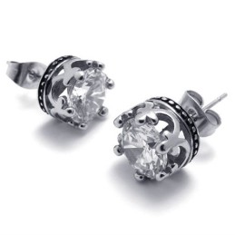 Diamanten Titanium Oorbellen
