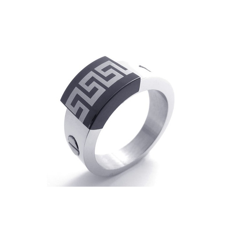 Zwarte Accent Titanium Ring Zwarte Accent Titanium Ring