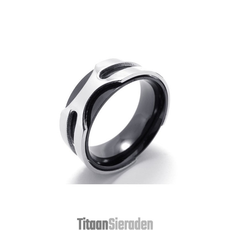 Zwarte Titanium Ring
