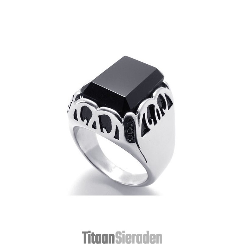 Edelsteen Titanium Ring Edelsteen Titanium Ring