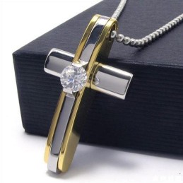 Gouden Kruishanger Van Puur Titanium Voor Heren