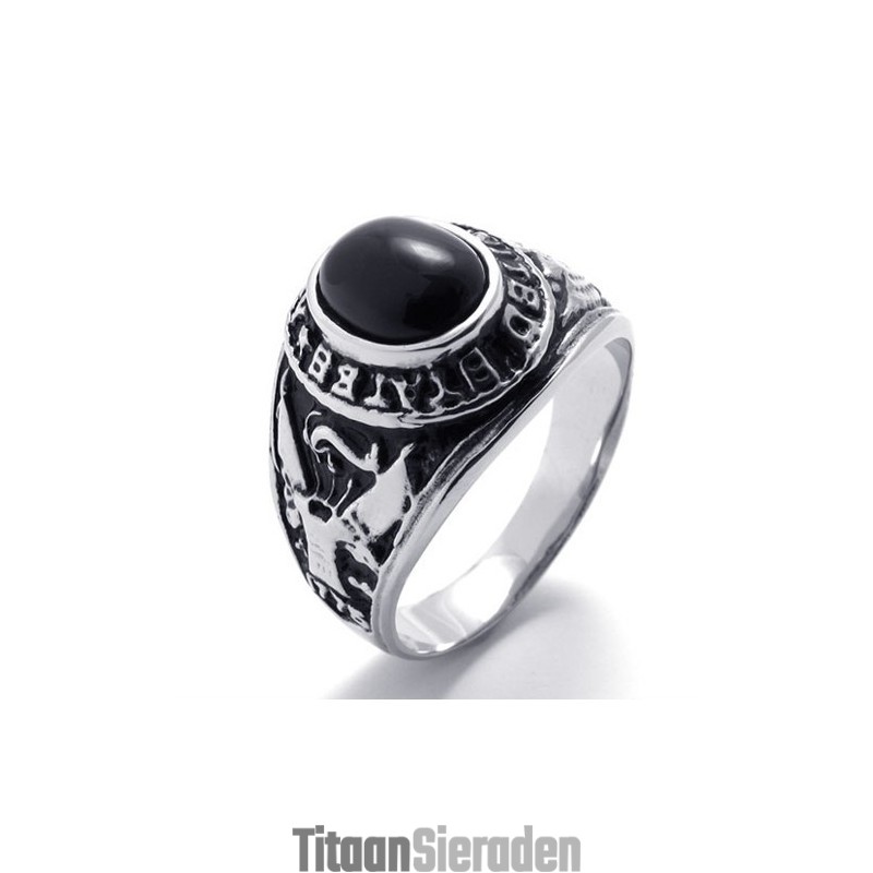 Edelsteen Titanium Ring Edelsteen Titanium Ring