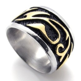 Gouden Vintage Titanium Ring