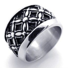 Zwarte Vintage Titanium Ring