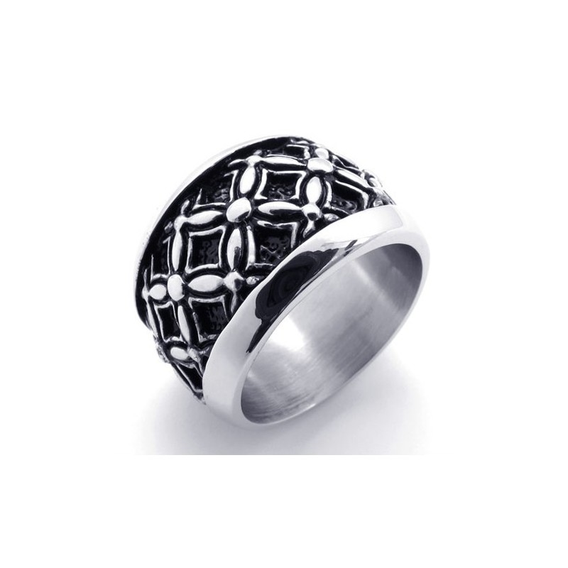 Zwarte Vintage Titanium Ring