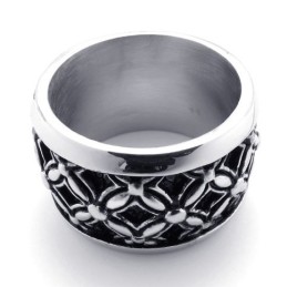 Zwarte Vintage Titanium Ring