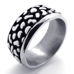 Zwarte Vintage Titanium Ring