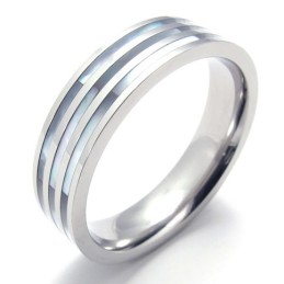 Drie Ringen Gepolijst Titanium Ring