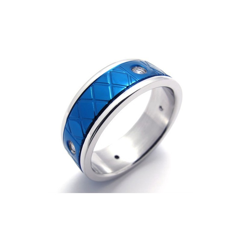 Blauwe Titanium Ring Blauwe Titanium Ring