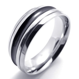 Zwarte Accent Titanium Ring