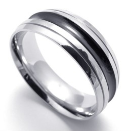 Zwarte Accent Titanium Ring