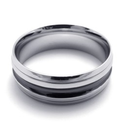 Zwarte Accent Titanium Ring