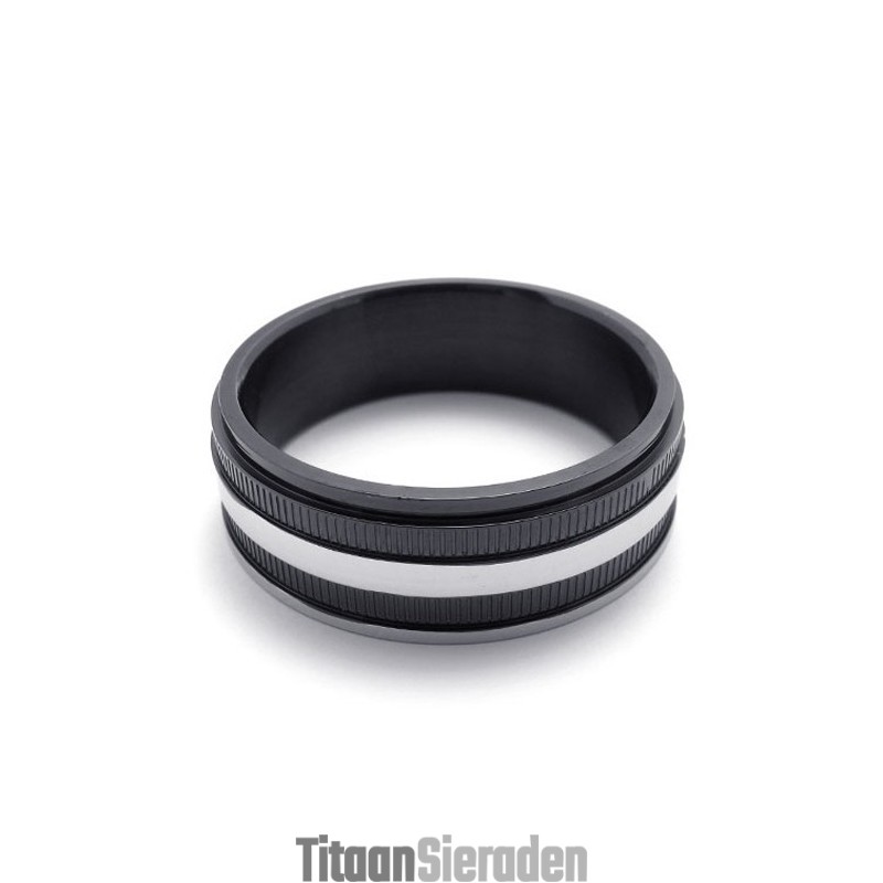 Zwarte Titanium Ring Zwarte Titanium Ring