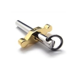 Gouden En Zilveren Hanger Met Kruis Van Puur Titanium