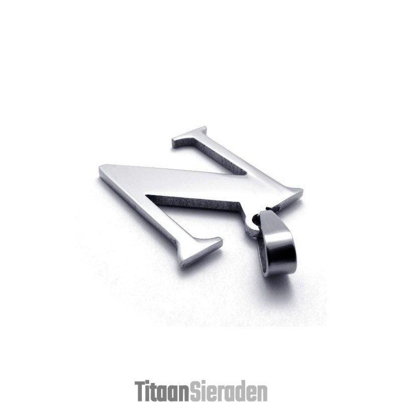 Letter "N" Titanium Hanger Letter "N" Titanium Hanger