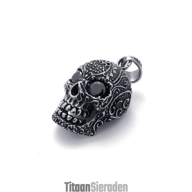 Zwarte Titanium Hanger Met Zirkonen