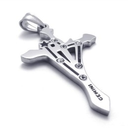 Gemini Titanium Hanger Met Strass