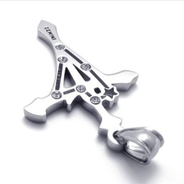 Gemini Titanium Hanger Met Strass