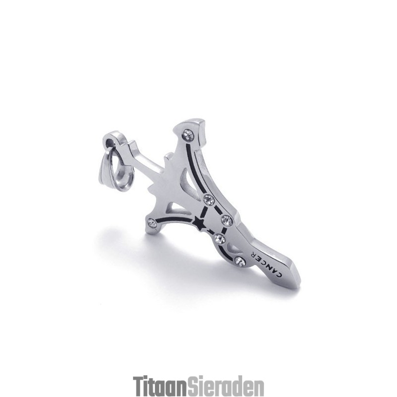 Titanium Kreeft Strass Hanger Titanium Kreeft Strass Hanger