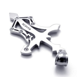 Titanium Schorpioen Hanger Met Strass