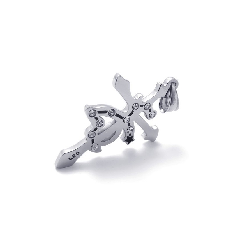 Leo Titanium Hanger Met Strass Leo Titanium Hanger Met Strass