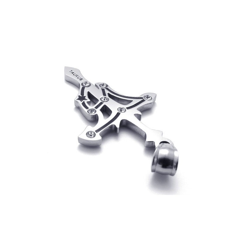 Taurus Titanium Hanger Met Strass Taurus Titanium Hanger Met Strass