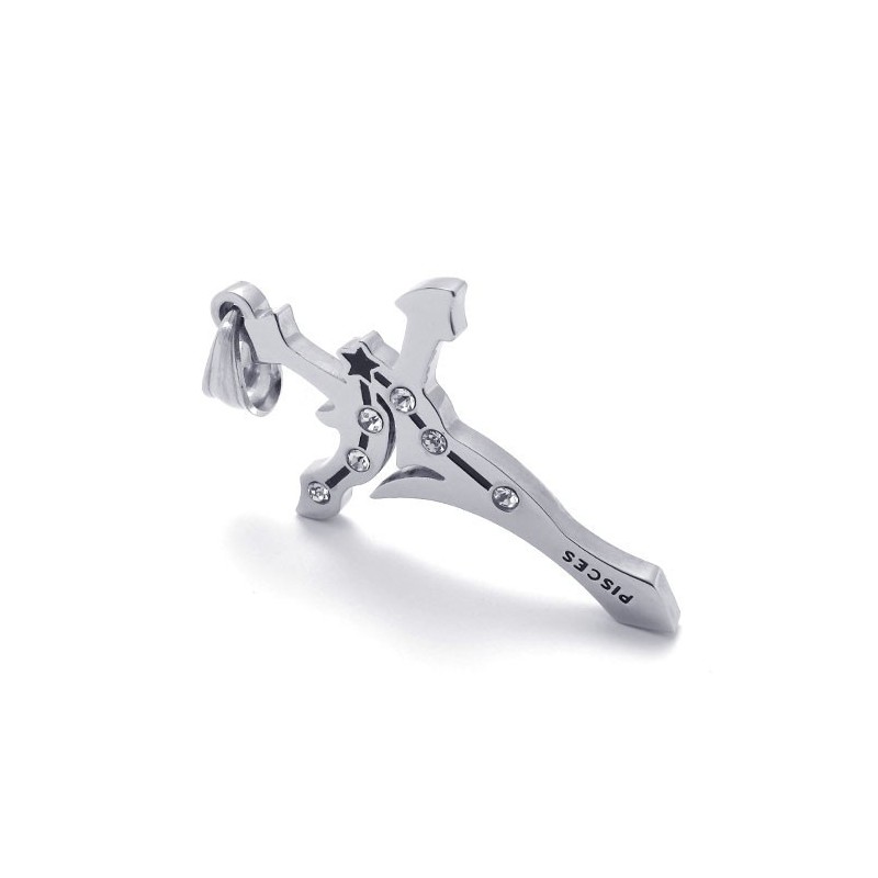 Vissen Titanium Strass Hanger Vissen Titanium Strass Hanger