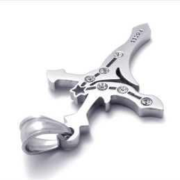 Vissen Titanium Strass Hanger
