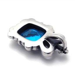 Titanium Hanger Met Blauwe Zirkoon