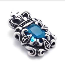 Titanium Hanger Met Blauwe Zirkoon