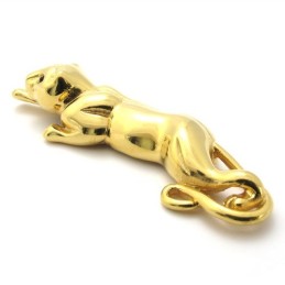 Titanium Gouden Leeuwenhanger Met Zirkonen