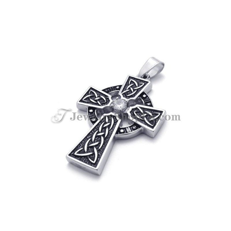 Prachtige Titanium Kruishanger Met Zirkoon Prachtige Titanium Kruishanger Met Zirkoon