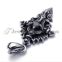 Mode Titanium Hanger Met Zwarte Zirkoon
