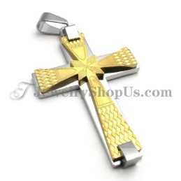 Elegante Gouden Titanium Kruishanger