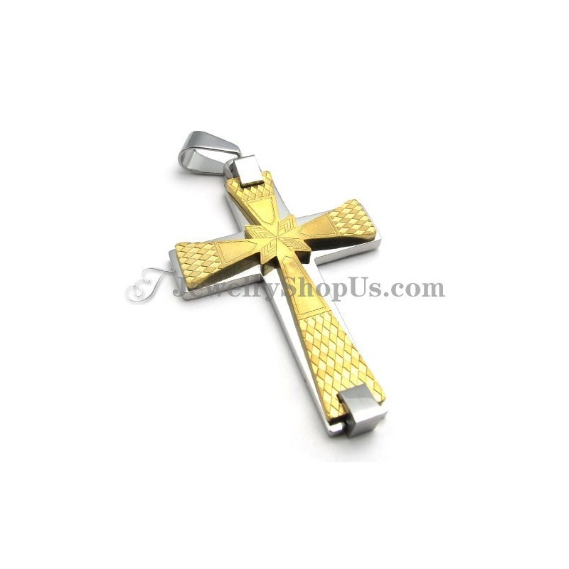 Elegante Gouden Titanium Kruishanger