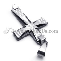 Elegante Zwarte Titanium Kruishanger