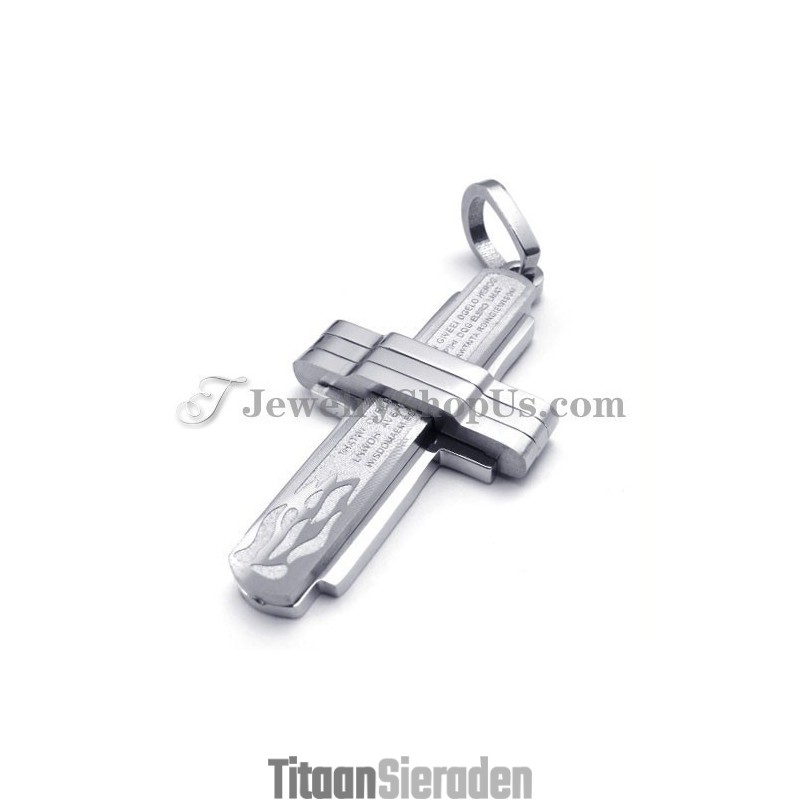Prachtige Titanium Kruishanger Prachtige Titanium Kruishanger