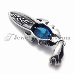Mode Blauwe Zirkoon Titanium Hanger