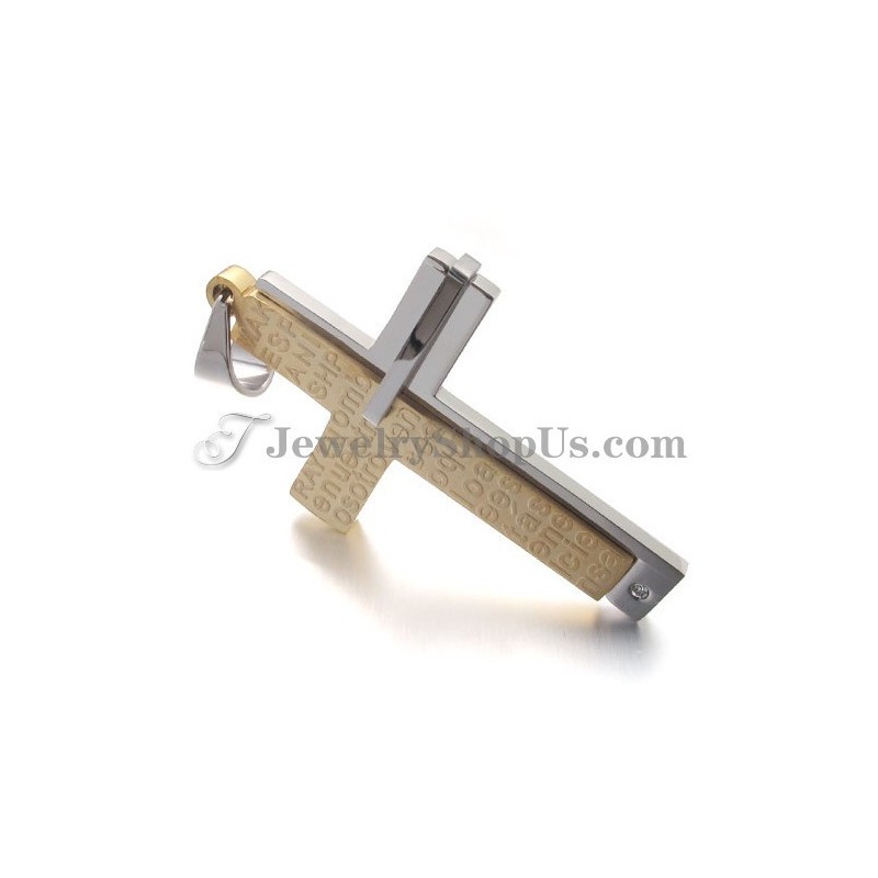 Prachtige Gouden Kruistitanium Hanger