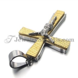 Elegante Titanium Gouden Kruis Van Jusus Hanger