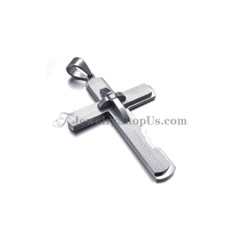 Zilveren Titanium Kruishanger Zilveren Titanium Kruishanger