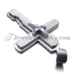 Zilveren Titanium Kruishanger