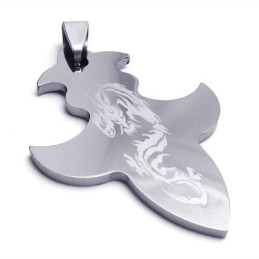 Heren Tungsten Steel Cross Dragon Hanger Ketting (Nieuw)