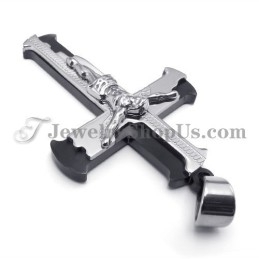 Klassieke Zwarte Titanium Kruis Van Jezus Hanger