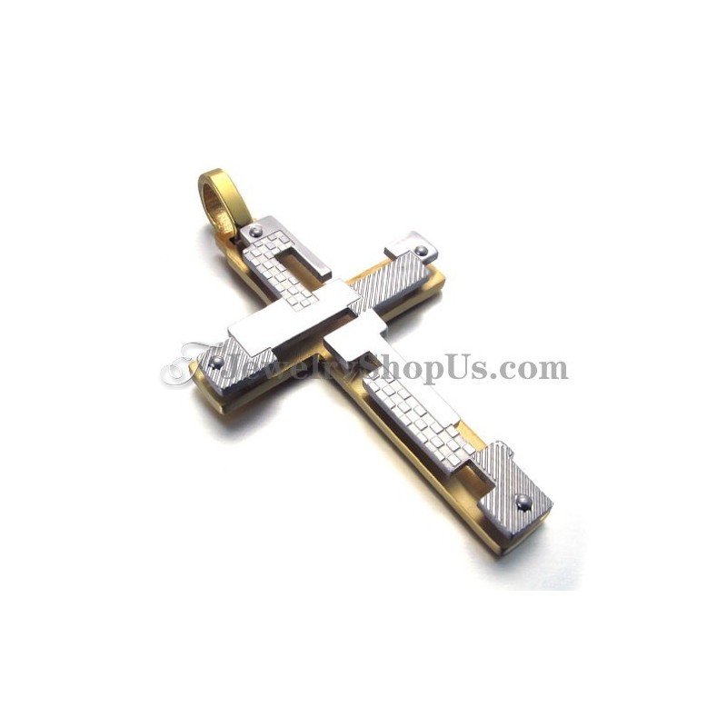 Mode Gouden Titanium Kruishanger Mode Gouden Titanium Kruishanger