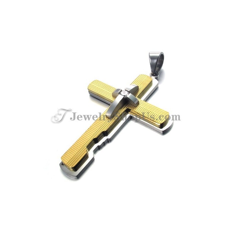 Gouden Titanium Kruishanger Gouden Titanium Kruishanger