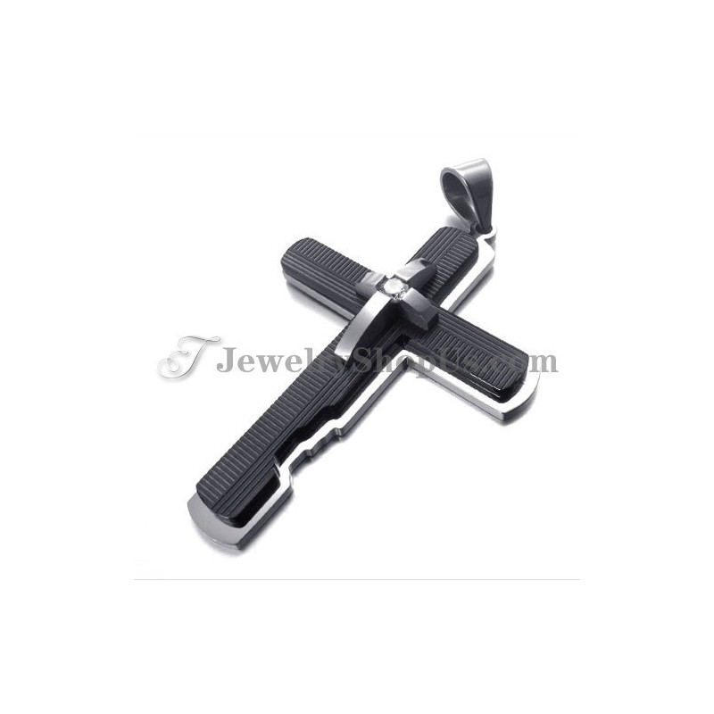 Zwarte Titanium Kruishanger