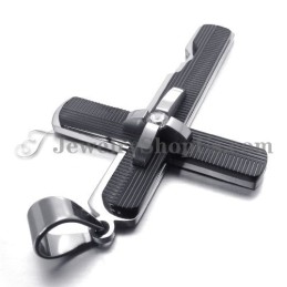 Zwarte Titanium Kruishanger